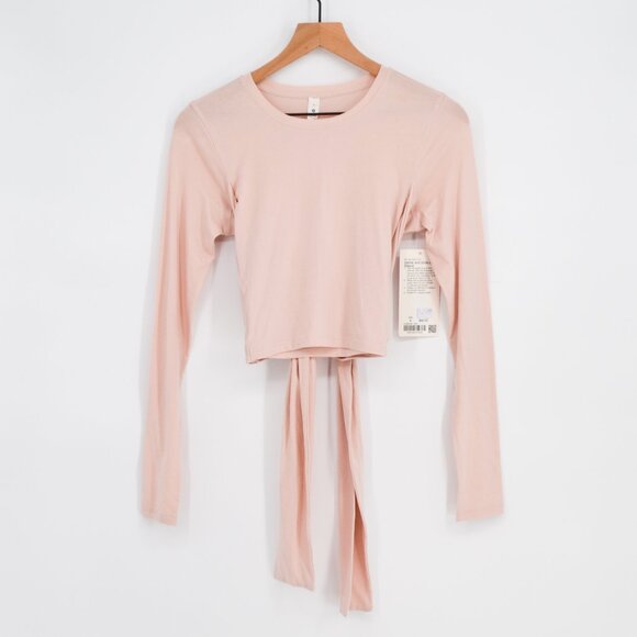 lululemon athletica Tops - NEW Lululemon Gather and Grow Long Sleeve Top Feather Pink Wraparound Waist 4